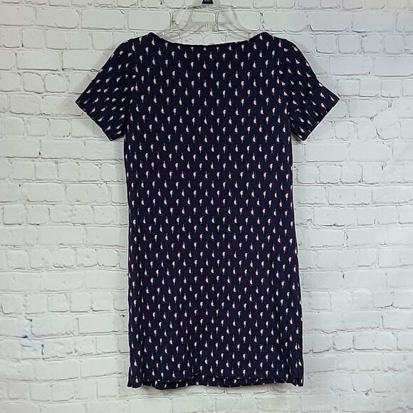 Boden Petite Darcey Jersey T-Shirt Dress Navy Cherry Red Paisley Stamp Cotton 6P - Picture 8 of 8